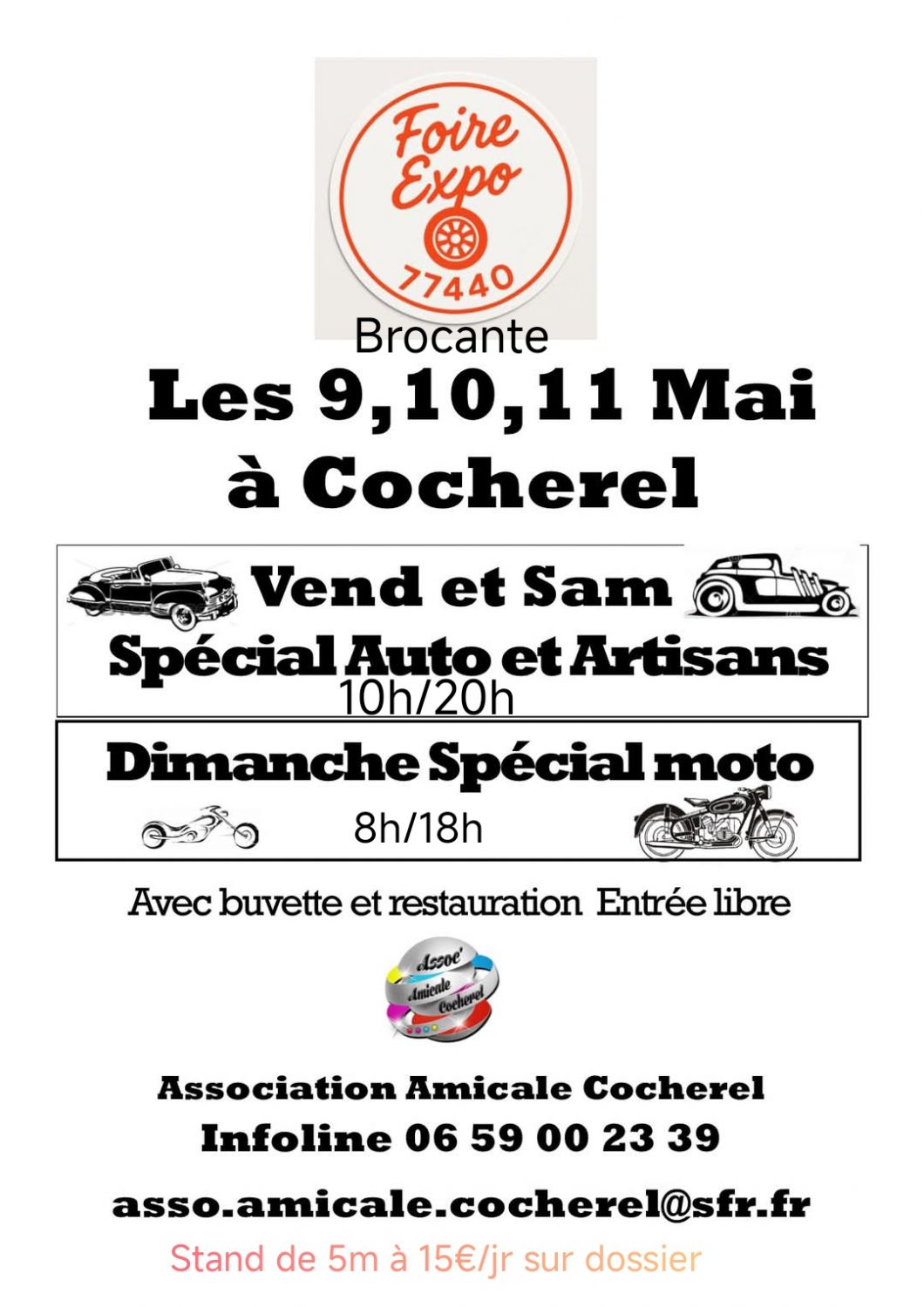 Foire expo les 9, 10, 11 Mai à cocherel 