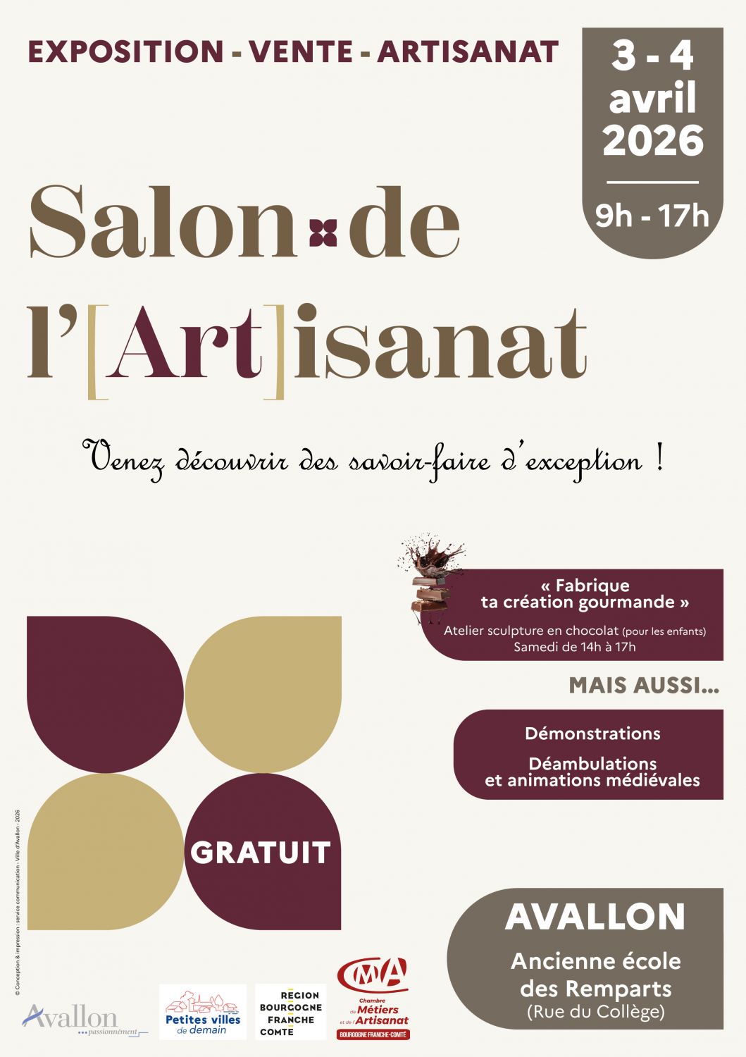 Salon de l'[Art]isanat - les 3 et 4 Avril 2026