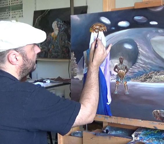 Peintre et auteur de mondes imaginaires
